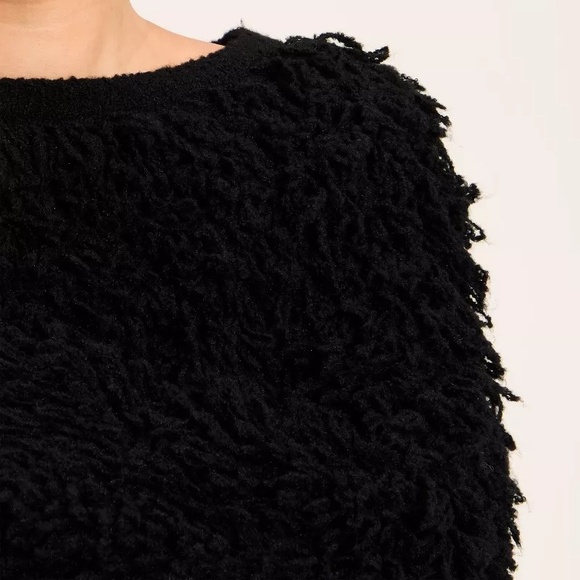 Woolrich x Target Women's M / Medium Loopy Yarn Crewneck Pullover Sweater Black - Picture 5 of 8